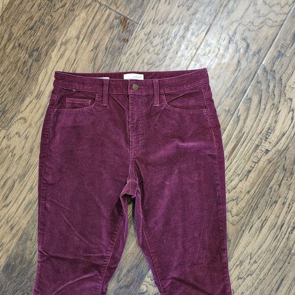 universal thread Size 8/29R corduroy High Rise Skinny Maroon pants - Picture 2 of 7